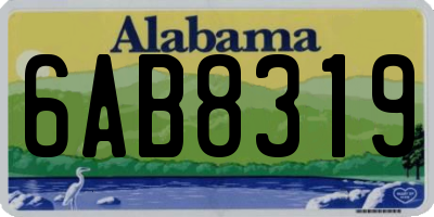 AL license plate 6AB8319