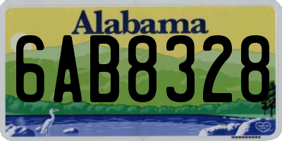 AL license plate 6AB8328