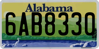 AL license plate 6AB8330