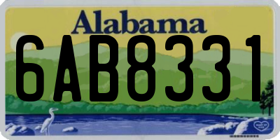 AL license plate 6AB8331