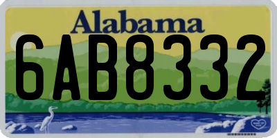 AL license plate 6AB8332