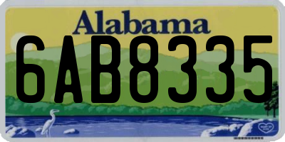 AL license plate 6AB8335