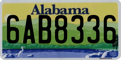 AL license plate 6AB8336