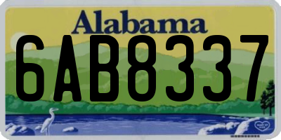 AL license plate 6AB8337