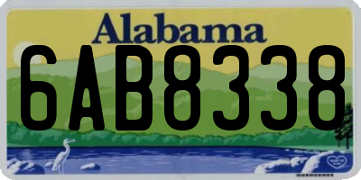AL license plate 6AB8338