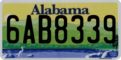 AL license plate 6AB8339