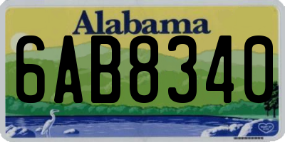 AL license plate 6AB8340