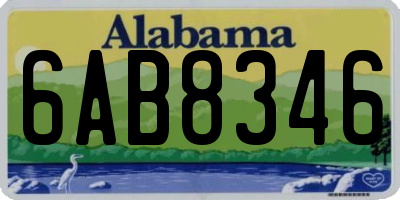 AL license plate 6AB8346