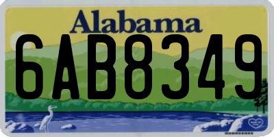 AL license plate 6AB8349