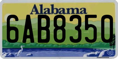 AL license plate 6AB8350