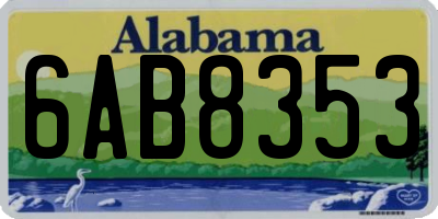 AL license plate 6AB8353