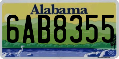 AL license plate 6AB8355