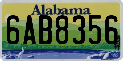 AL license plate 6AB8356