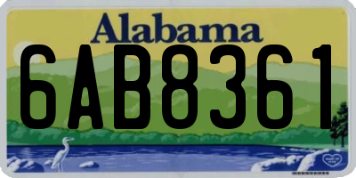 AL license plate 6AB8361