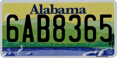 AL license plate 6AB8365