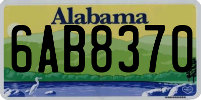AL license plate 6AB8370