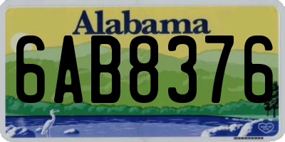 AL license plate 6AB8376