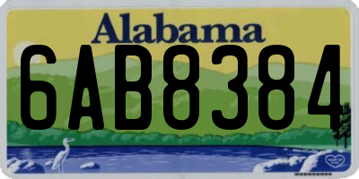 AL license plate 6AB8384