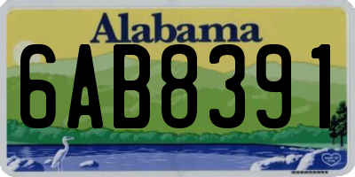 AL license plate 6AB8391