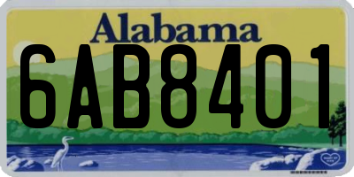 AL license plate 6AB8401