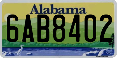 AL license plate 6AB8402
