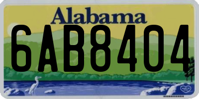 AL license plate 6AB8404