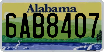 AL license plate 6AB8407