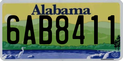 AL license plate 6AB8411