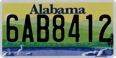 AL license plate 6AB8412