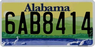 AL license plate 6AB8414