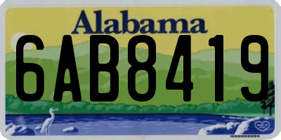 AL license plate 6AB8419