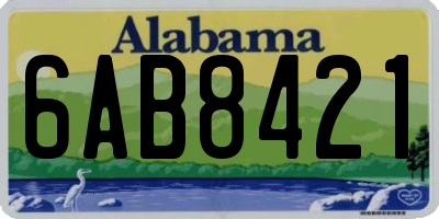AL license plate 6AB8421