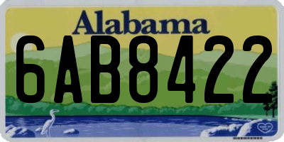 AL license plate 6AB8422