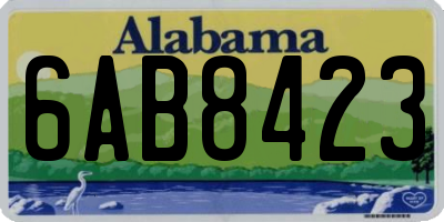 AL license plate 6AB8423