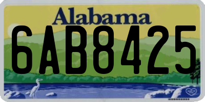 AL license plate 6AB8425