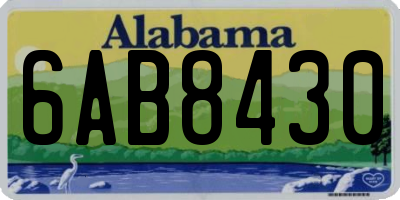 AL license plate 6AB8430