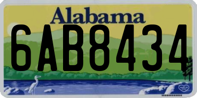 AL license plate 6AB8434