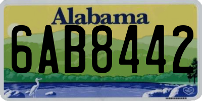 AL license plate 6AB8442