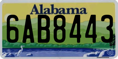 AL license plate 6AB8443