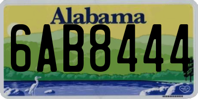 AL license plate 6AB8444