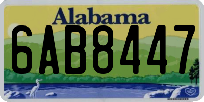 AL license plate 6AB8447
