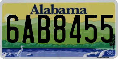 AL license plate 6AB8455