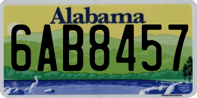 AL license plate 6AB8457