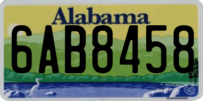 AL license plate 6AB8458