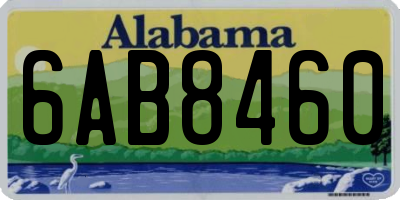 AL license plate 6AB8460