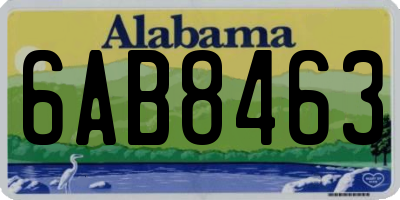 AL license plate 6AB8463
