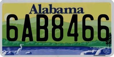 AL license plate 6AB8466