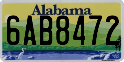 AL license plate 6AB8472