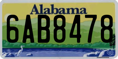 AL license plate 6AB8478