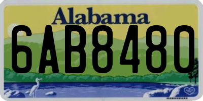 AL license plate 6AB8480